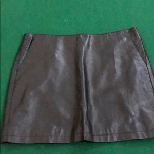Faux black leather mini skirt from Forever 21